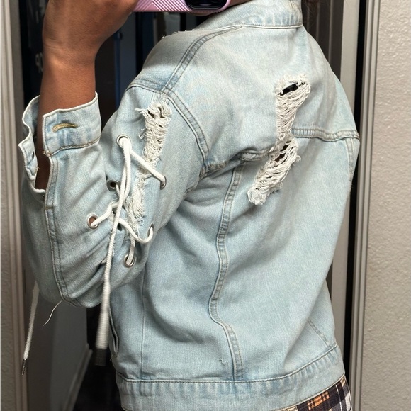 Distressed Blue Jean Jacket - Picture 2 of 2